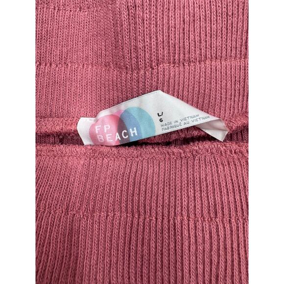 Free People Wide Leg Cotton Mauve Pants - Picture 3 of 4